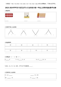 [数学]2023-2024数学年四川省宜宾市兴文县西师大版一年级上册期末测试数学试卷