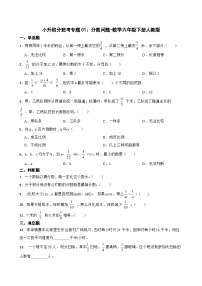 小升初分班考专题01：分数问题-数学六年级下册人教版