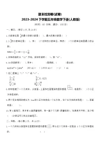 期末检测卷(试卷)2023-2024下学期五年级数学下册人教版