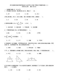 四川省绵阳市实验外国语学校2023-2024学年六年级下学期期末数学试卷