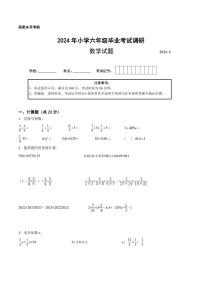 江苏省2024年部分地区小升初数学试卷九