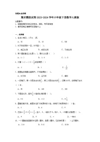 期末模拟试卷（试题）2023-2024学年六年级下册数学人教版