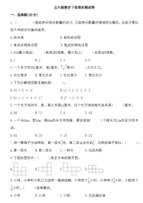 期末测试卷（试题）-2023-2024学年五年级下册数学人教版