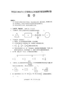 湖南省怀化市洪江市安江一完小2023-2024学年五年级下学期期末测试数学试题