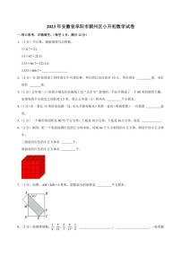 2023年安徽省阜阳市颍州区小升初数学试卷附答案解析