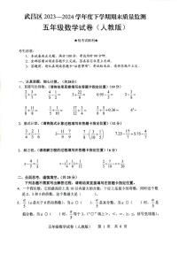 湖北省武汉市武昌区2023-2024学年五年级下学期期末数学试卷