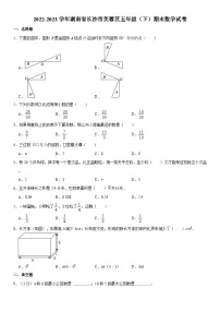 湖南省长沙市芙蓉区2022-2023学年五年级下学期期末数学试卷