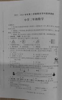 河南省洛阳市洛龙区2023-2024学年三年级下学期期末数学试题