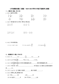 小升初模拟试题（试题）-2023-2024学年六年级下册数学人教版
