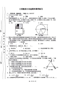 [数学]安徽省合肥市庐阳区2023～2024学年六年级下学期期末试卷(无答案)