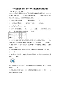 小升初模拟卷（试题） 2023-2024学年六年级下册数学人教版