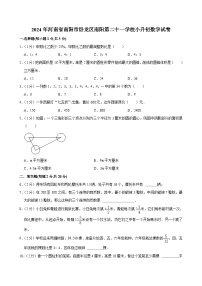 2024年河南省南阳市卧龙区南阳第二十一学校小升初数学试卷