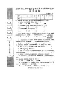 湖北省武汉市黄陂区2023-2024学年五年级下学期期末检测数学试题