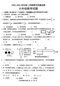 山东省济南市历城区2023-2024学年六年级下学期数学期末检测试题