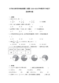 小升初分班考冲刺必刷题（试题）-2023-2024学年数学六年级下册西师大版