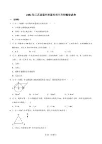 2024年江苏省泰州市泰兴市小升初数学试卷附答案解析