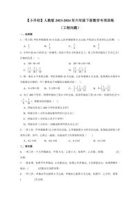 【小升初】人教版2023-2024年六年级下册数学专项训练（工程问题）含解析