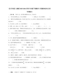 【小升初】人教版2023-2024学年六年级下册数学《代数的初步认识》专项练习（无答案）
