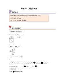 2024年一升二数学暑假专题训练 专题05：几何小实践（沪教版）