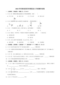 2024年河南省信阳市淮滨县小升初数学试卷附答案解析
