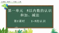 数学一年级上册一 5以内数的认识和加、减法1. 1~5的认识1~5的认识课堂教学ppt课件