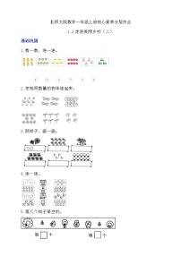 小学数学人教版（2024）一年级上册（2024）1~5的认识测试题