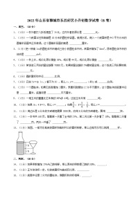 2022年山东省聊城市东昌府区小升初数学试卷（B卷）