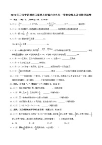 2023年云南省昭通市巧家县小河镇六合九年一贯制学校小升初数学试卷