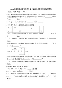 2023年陕西省咸阳市永寿县仪井镇部分学校小升初数学试卷