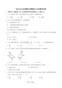 [数学]2024年山东省潍坊市潍城区小升初真题数学试卷(有答案)