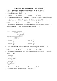 2024年河南省平顶山市舞钢市小升初数学试卷