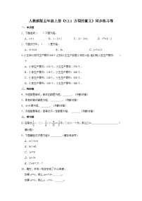 小学数学人教版（2024）五年级上册方程的意义精练