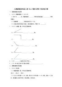 人教版（2024）四年级上册角的分类练习题