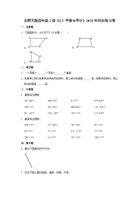 北师大版（2024）四年级上册二 线与角3 平移与平行课时作业