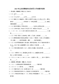 2023年山东省聊城市东昌府区小升初数学试卷