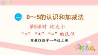 苏教版（2024）一年级上册（2024）一 0~5的认识和加减法背景图ppt课件