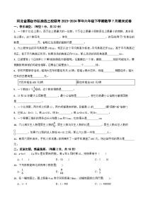 河北省邢台市巨鹿县三校联考2023-2024学年六年级下学期数学7月期末试卷