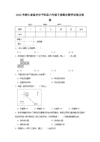 2022-2023学年浙江省温州市平阳县六年级下册期末数学试卷及答案
