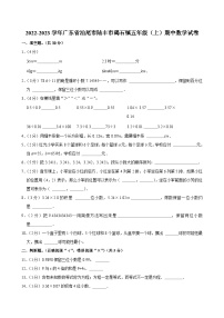 2022-2023学年广东省汕尾市陆丰市碣石镇五年级（上）期中数学试卷