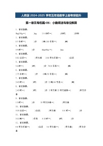 人教版2024-2025学年五年级数学上册专项提升第一单元专练篇·06：小数乘法与单位换算(原卷版+解析)