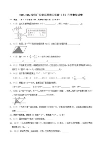 2023-2024学年广东省东莞市五年级（上）第四次月考数学试卷