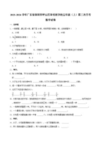 2023-2024学年广东省深圳市坪山区华明星学校五年级（上）第三次月考数学试卷