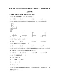 2023-2024学年山东省济宁市高新区六年级（上）期中数学试卷（五四学制）