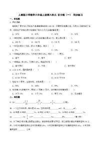 人教版（2024）六年级上册6 百分数（一）课后作业题