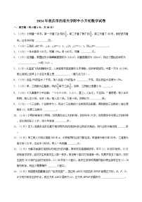2024年重庆市西南大学附中小升初数学试卷