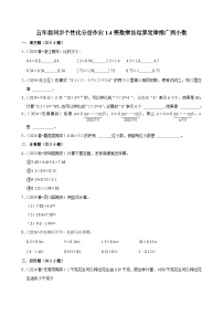 人教版（2024）五年级上册整数乘法运算定律推广到小数课时作业