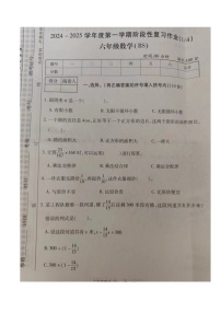 河南省商丘市梁园区李庄镇2024--2025学年六年级上学期十月月考数学试卷