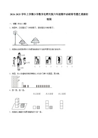 2024-2025学年上学期小学数学北师大版六年级期中必刷常考题之观察的范围