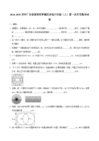 广东省深圳市罗湖区多校2024-2025学年六年级上学期第一次月考数学试卷