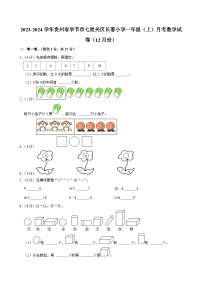 贵州省毕节市七星关区长春小学2023-2024学年一年级上学期月考数学试卷（12月份）